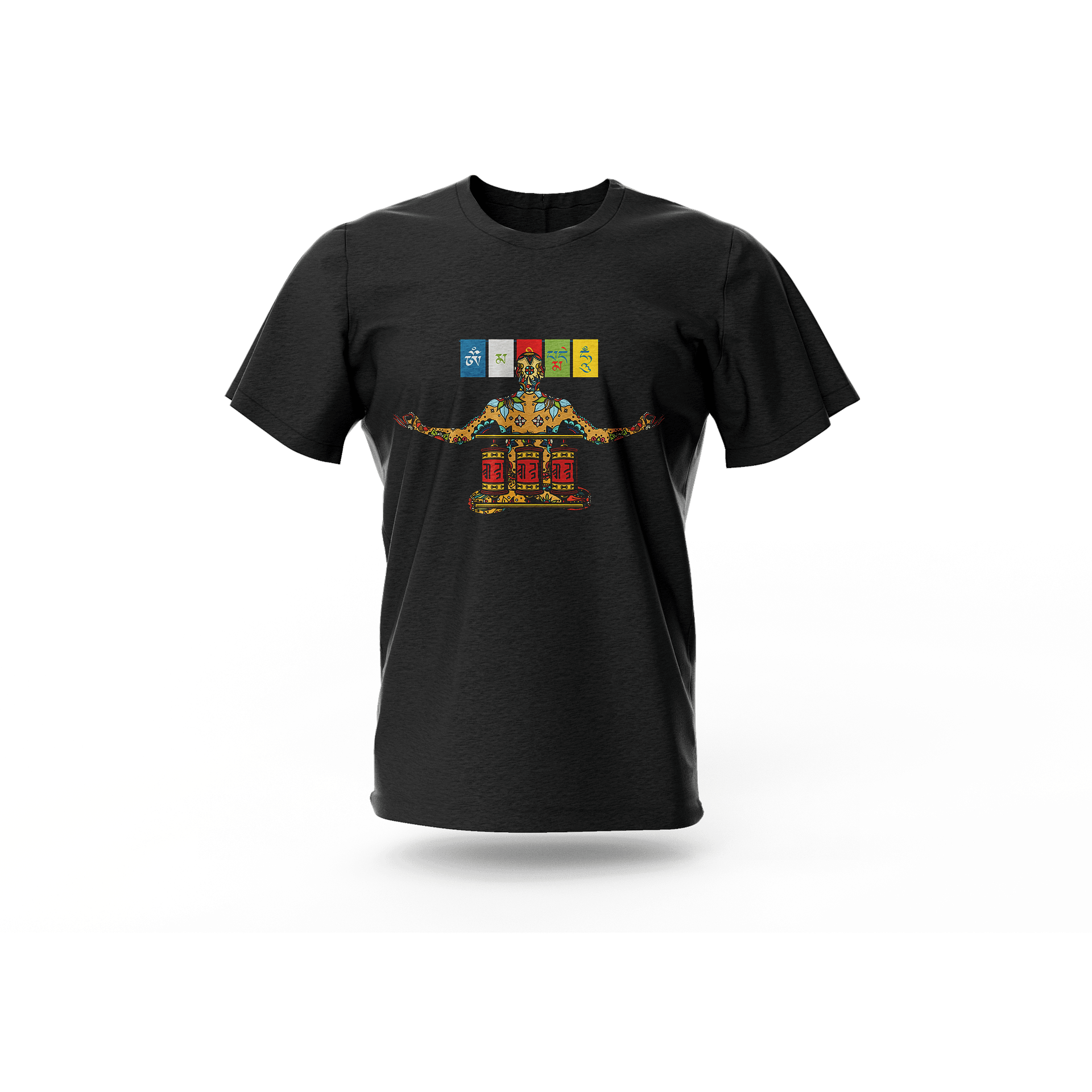Men Black Cotton Pure Cotton T-shirt - Image 2