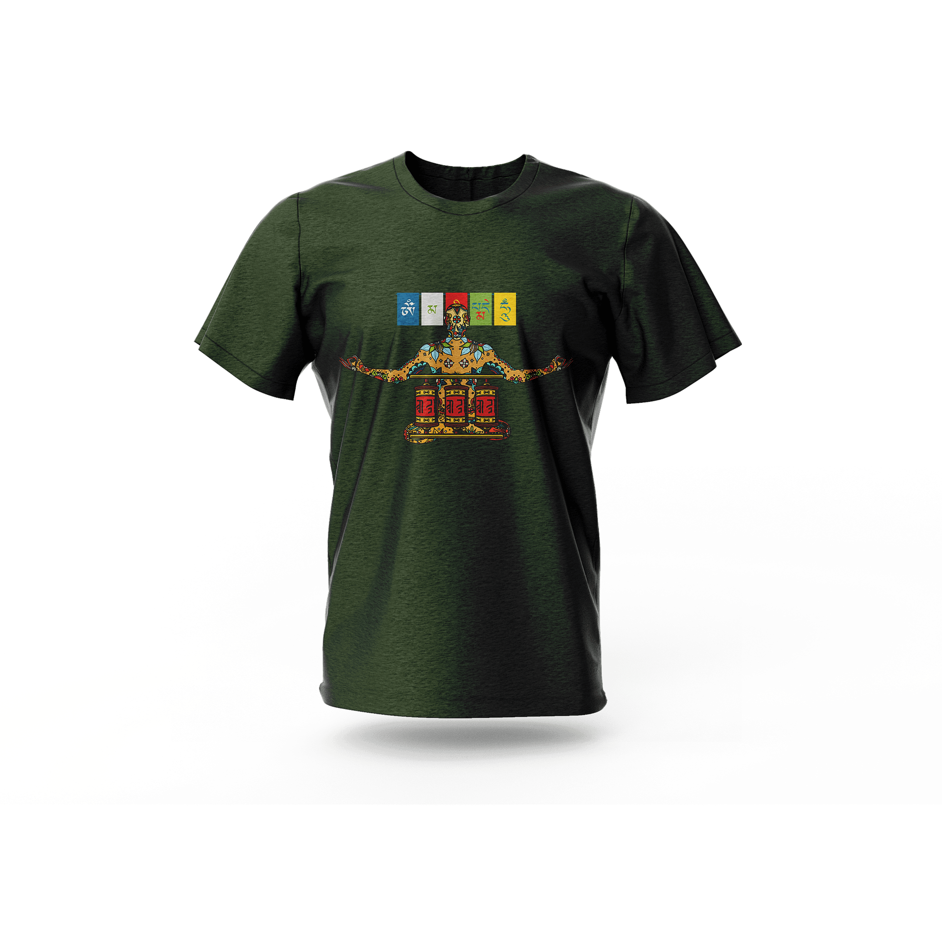 Men Green Pure Cotton T-Shirt - Image 2
