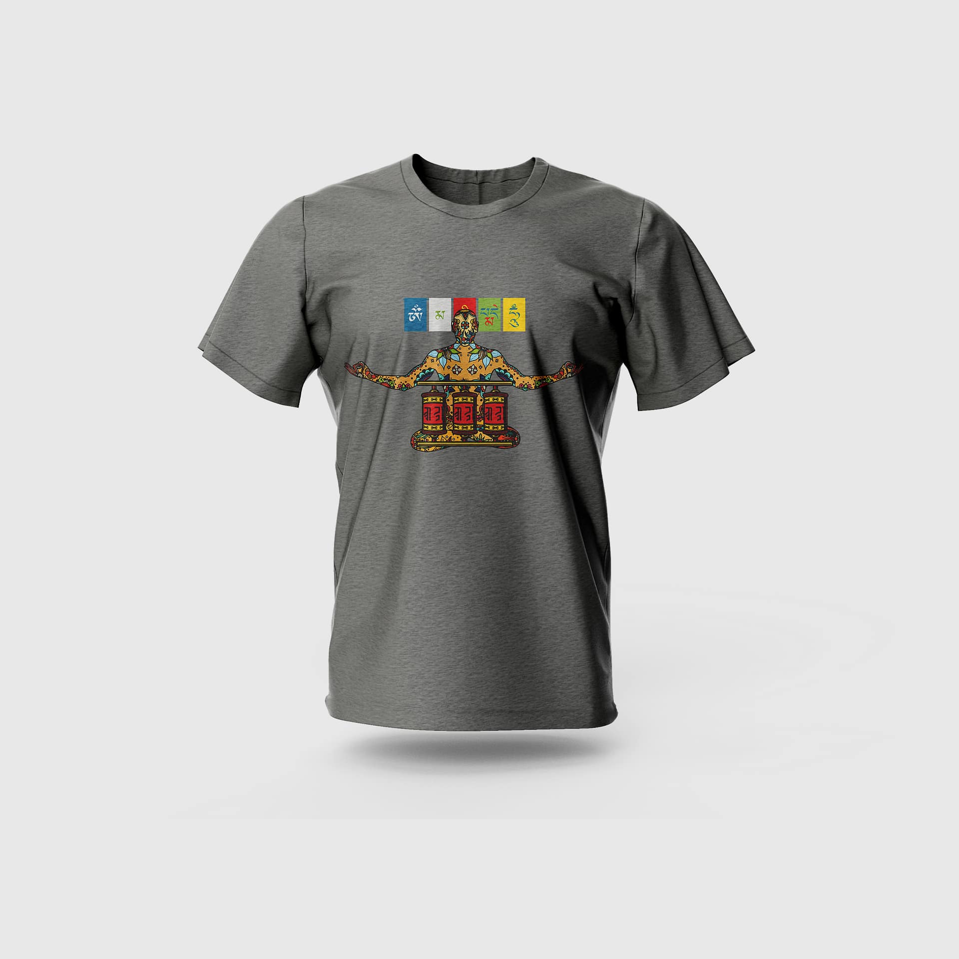 Men Grey Pure Cotton T-Shirt