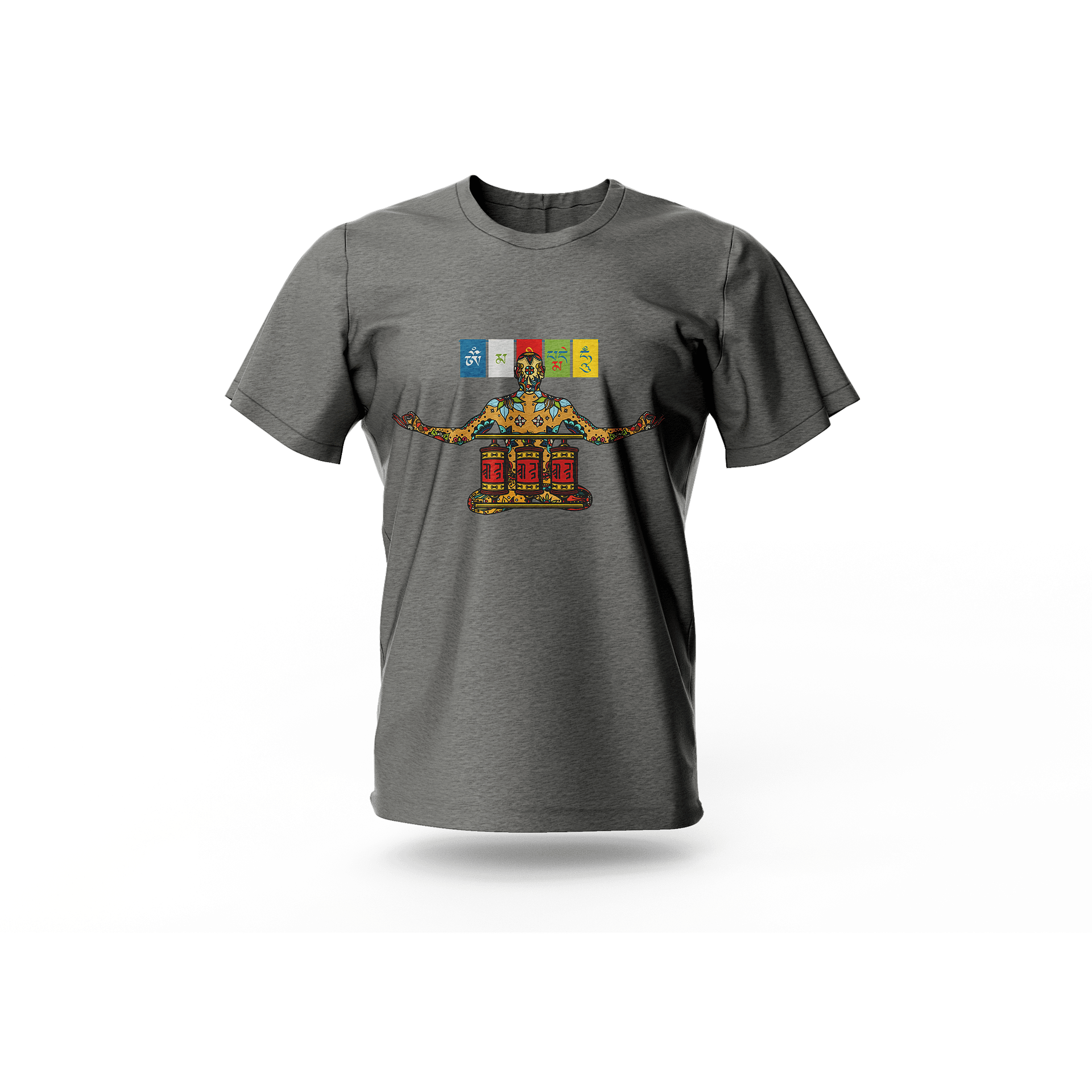 Men Grey Pure Cotton T-Shirt - Image 2