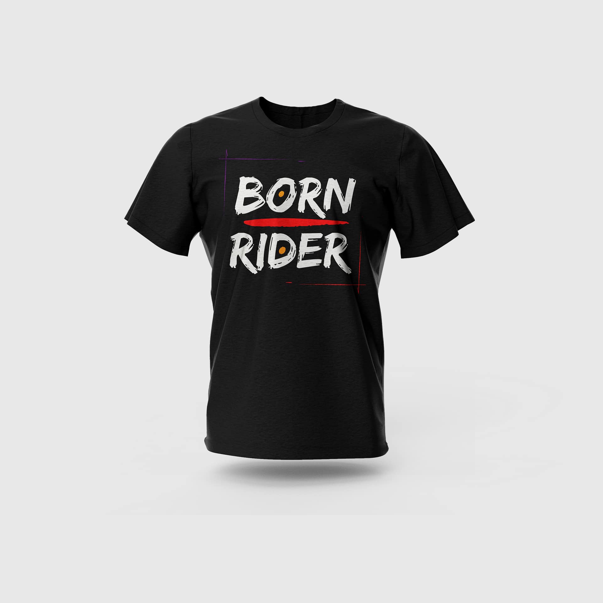 Men Black Cotton T-Shirt