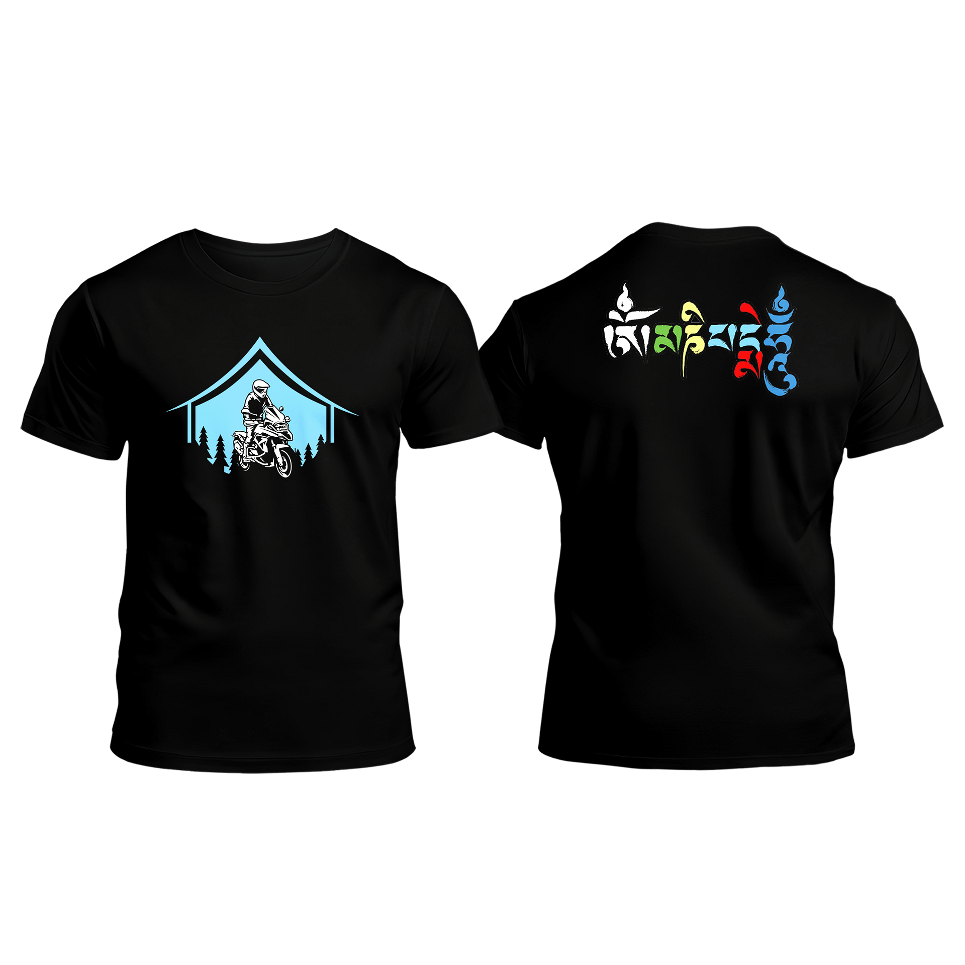 Men Black Cotton T-Shirt - Image 2
