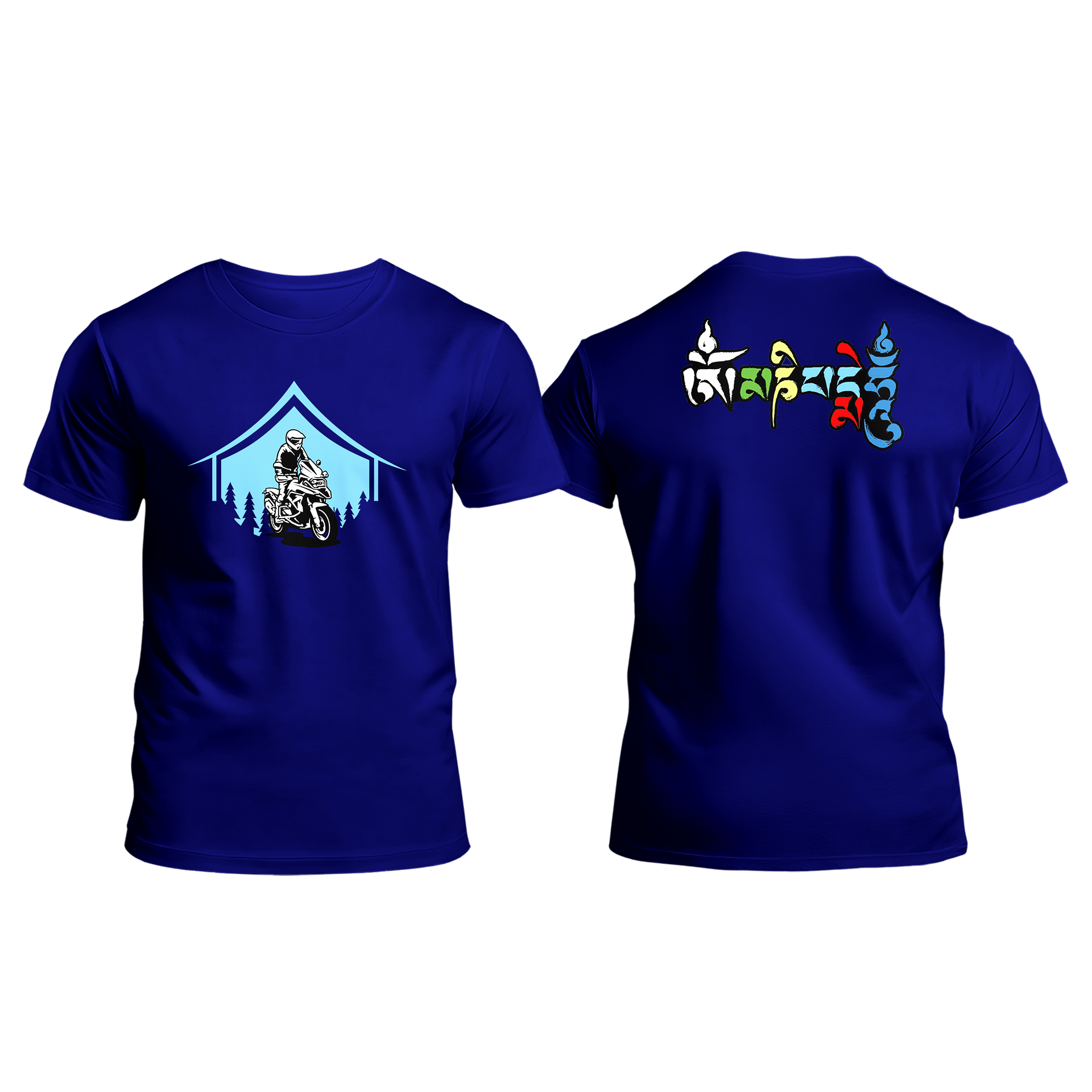 Men Blue Cotton T-Shirt - Image 2