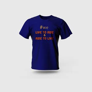 Men Blue Cotton T-Shirt