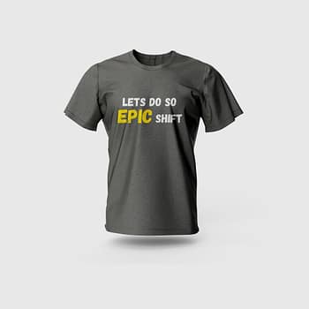 Men Grey Cotton T-Shirt