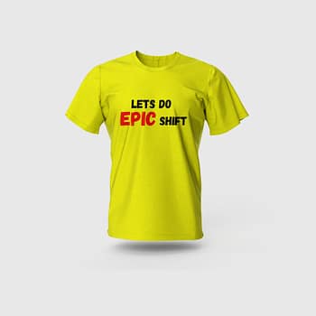 Men Yellow Cotton T-Shirt