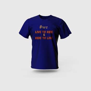 Men Blue Cotton T-Shirt
