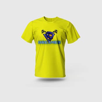 Men Yellow Cotton T-Shirt
