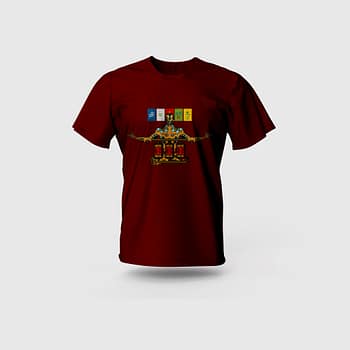 Men Maroon Cotton T-Shirt