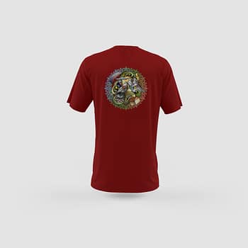 Men Maroon Cotton T-Shirt
