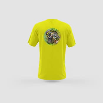 Men Yellow Cotton T-Shirt