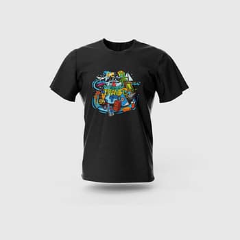 Men Black Cotton T-Shirt