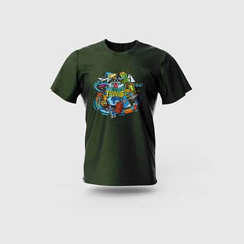 Men Green Cotton T-Shirt