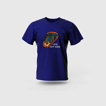 Men Blue Cotton T-Shirt