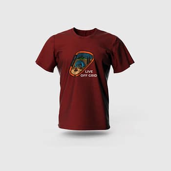 Men Maroon Cotton T-Shirt