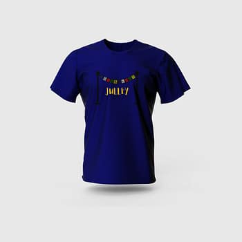 Men Blue Cotton T-Shirt