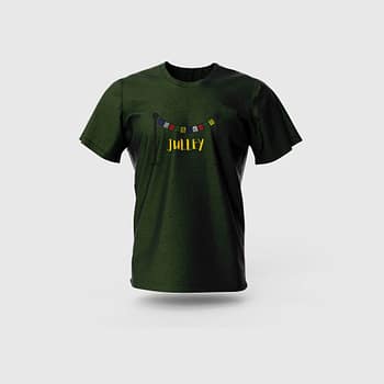 Men Green Cotton T-Shirt