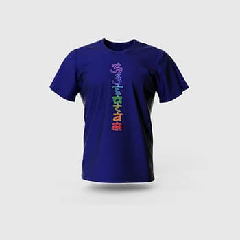 Men Blue Cotton T-Shirt