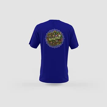 Men Blue Cotton T-Shirt