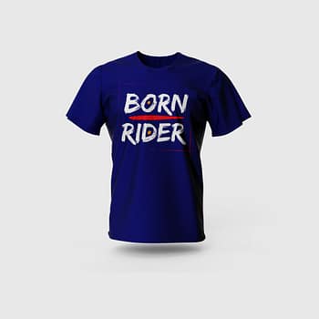 Men Blue Cotton T-Shirt